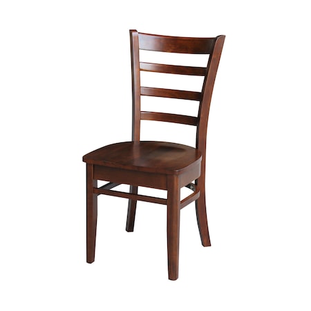 International Concepts Set of 2 Emily Side Chairs, Espresso C581-617P